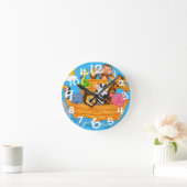 Noahs Ark Cartoon Kids Wall Clock Runde Wanduhr (Zuhause)