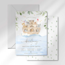 Noah's Ark Christening Einladung