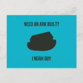 Noah's Ark Christlich Pun Postkarte (Vorderseite)