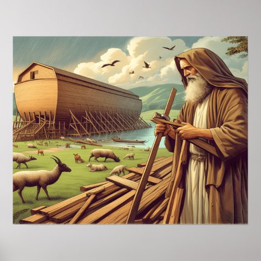 Noah's Ark Construction Scene Poster (Vorne)