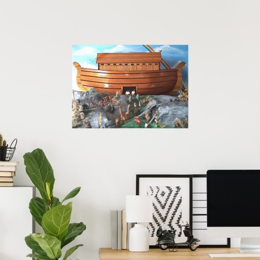 Noahs Ark Diorama Picture Poster (Heimbüro)