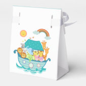 Noah's Ark Favor Box (Boy Baby Shower) Geschenkschachtel (Rückseite)
