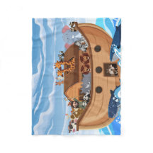 Noah's Ark Fleece Blanket für Kinder