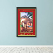 Noahs Ark-Gebäude Der rote Schiffsrahmen Leinwanddruck (Insitu (Holzboden))