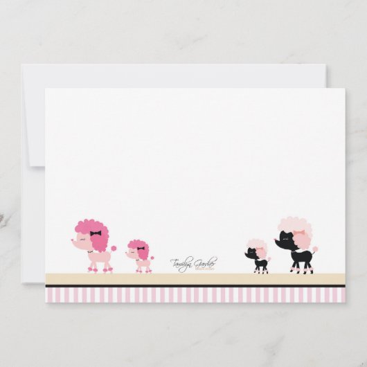 Noahs Ark geht nach Paris Einladung für Mädchen (Rückseite)