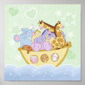 Noah's Ark Green Kinderzimmer Poster Print (Vorne)