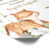 Noah's Ark Greenery Baby Birth Stats Kinderzimmer Poster (Ecke)