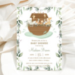 Noah's Ark Greenery Baby Shower Gender Neutral Einladung<br><div class="desc">Personalisieren Sie diese schicke Noah's Ark Baby Dusche Einladung mit Ihrer eigenen Formulierung einfach und schnell,  einfach auf den Knopf anpassen,  um den Stil und die Platzierung des Textes weiter zu ordnen und zu formatieren. Passende Artikel im Shop erhältlich! c) das Happy Cat Studio.</div>