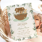 Noah's Ark Greenery Baby Shower Gender Neutral Einladung