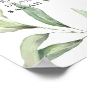 Noah's Ark Greenery Baby Shower Seating Chart Poster (Ecke)