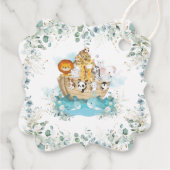 Noah's Ark Greenery Gender Neutral Baby Dusche Geschenkanhänger (Rückseite)