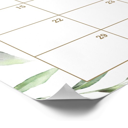 Noah's Ark Greenery rät Baby's Due Date Game Poster (Ecke)