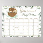 Noah's Ark Greenery rät Baby's Due Date Game Poster (Vorne)