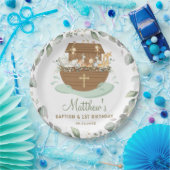 Noahs Ark Greenery-Taufe zum Geburtstag Pappteller (Party)
