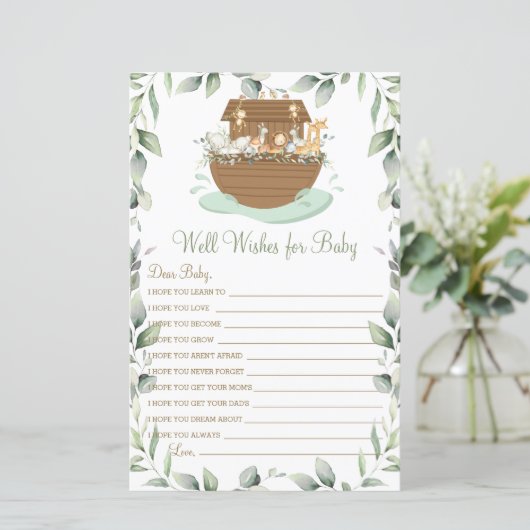 Noah's Ark Greenery Well will für Baby Activity (Stehend Vorderseite)