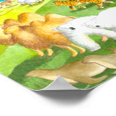 Noah's Ark Happy Landing Illustration Poster (Ecke)