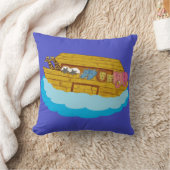 Noah's Ark Illustration Rainbow Funny Elephant Kissen (Decke)