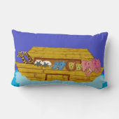 Noah's Ark Illustration Rainbow Funny Elephant Lendenkissen (Rückseite)