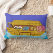 Noah's Ark Illustration Rainbow Funny Elephant Lendenkissen (Decke)
