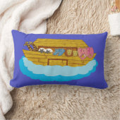 Noah's Ark Illustration Rainbow Funny Elephant Lendenkissen (Decke)