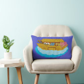Noah's Ark Illustration Rainbow Funny Elephant Lendenkissen (Stuhl )