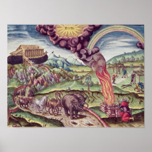 Noah's Ark, Illustration von 'Brevis Narratio' Poster