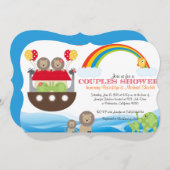 Noah's Ark Invitation - Paare Babydusche Einladung (Vorne/Hinten)