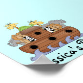 Noah's Ark Kinderzimmer Name Print Poster (Ecke)