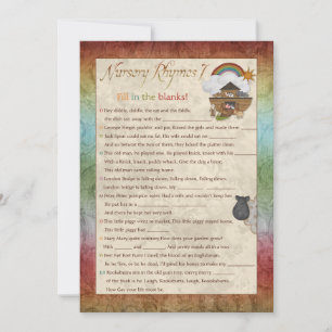 Noah's Ark Kinderzimmer Rhyme Baby Shower Games