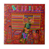 Noah's Ark Mola Keramik Tile Fliese (Vorderseite)