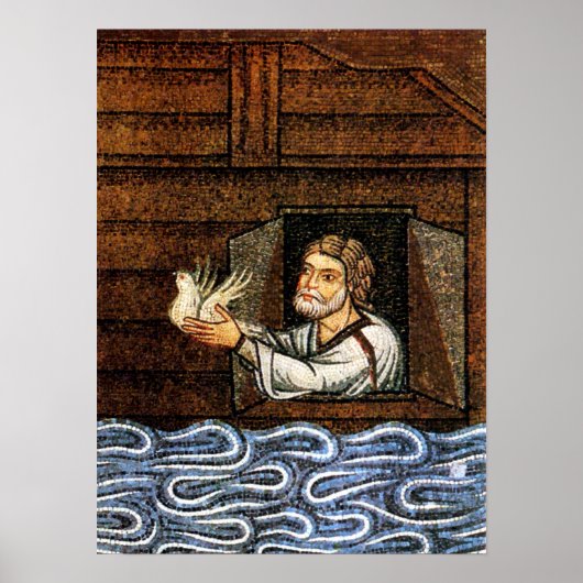 Noah's Ark Mosaic - Circa 1200 - Künstler unbekann Poster (Vorne)