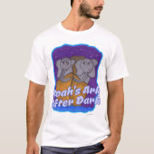 Noahs Ark nach dunklem Funny Cartoon T-Shirt (Vorderseite)
