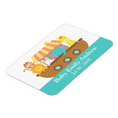 Noah's Ark, Niedliche Tiere, Baby Dusche Gastgesch Magnet (Linke Seite)
