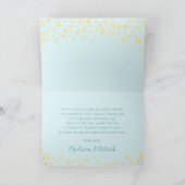 Noah's Ark Niedlicher Tiere Blue Boy Baby Shower Dankeskarte (Innenseite)