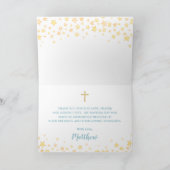 Noah's Ark Niedlicher Tiere Boy Baptism Christenin Dankeskarte (Innenseite)