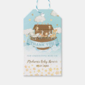 Noah's Ark Niedlicher Tiere Boy Birthday Baby Show Geschenkanhänger (Vorderseite)