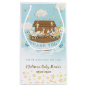 Noah's Ark Niedlicher Tiere Boy Birthday Baby Show Kleine Geschenktüte (Rückseite)