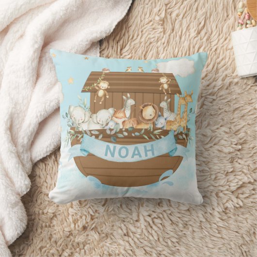 Noah's Ark Niedlicher Tiere Boy Kinderzimmer Sky B Kissen (Decke)