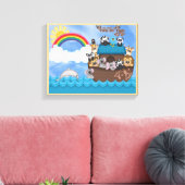 Noahs Ark of Animals Two by Two Bible Große Flut Leinwanddruck (Insitu (Wohnzimmer))