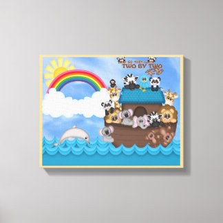 Noahs Ark of Animals Two by Two Bible Große Flut Leinwanddruck