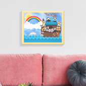 Noahs Ark of Animals Two by Two Bible Große Flut Leinwanddruck (Insitu (Wohnzimmer))