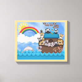Noahs Ark of Animals Two by Two Bible Große Flut Leinwanddruck