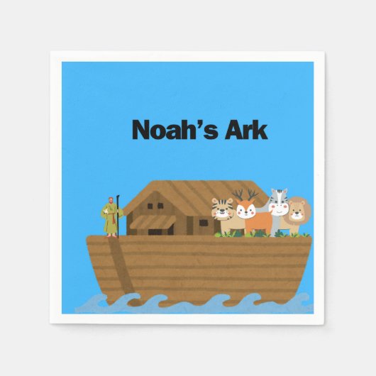 Noah's Ark Party Napkins Kids Serviette (Vorderseite)