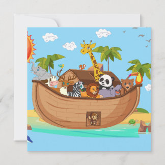 Noah's Ark Personalize Custom Einladung