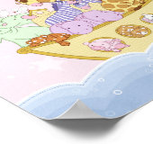 Noah's Ark Pink Kinderzimmer Poster Print (Ecke)