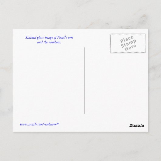 Noah's Ark Postcard Postkarte (Rückseite)