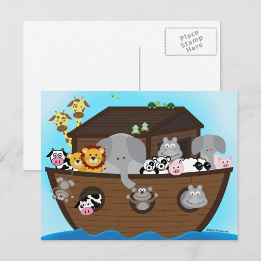 Noah's Ark Postkarte (Vorne/Hinten)