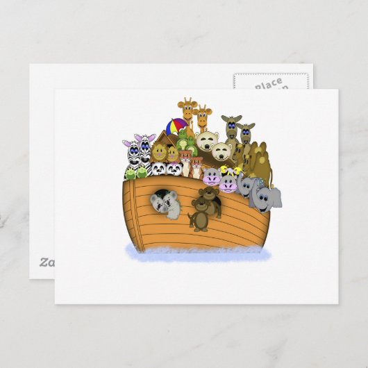 Noah's Ark Postkarte (Vorne/Hinten)