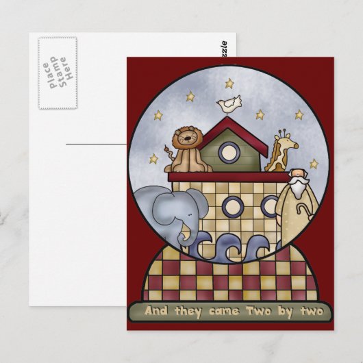 Noah's Ark Postkarte (Vorne/Hinten)