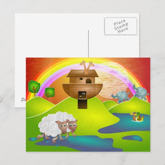 Noahs Ark Postkarte (Vorne/Hinten)